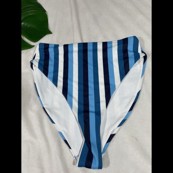 NEW Chelsea28 Easy Retro‎ High Waist Swim Bikini Bottoms Blue [ Small ] 4105 - Picture 5 of 11